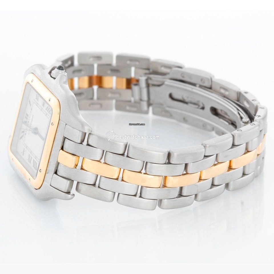 IMG_9085 Cartier Panthere Mens watch Unisex Quartz Gold Steel W25027B5 Replica 2