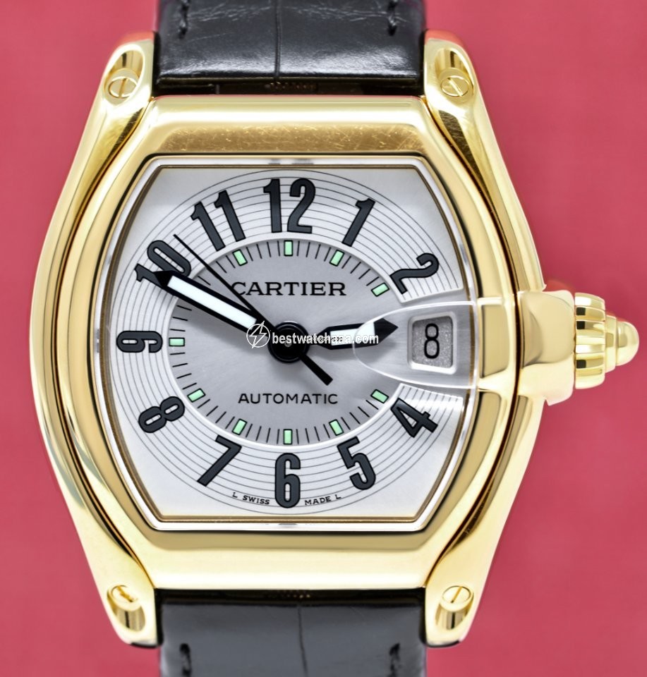 IMG_9085 Cartier Roadster Mens watch Unisex Automatic Yellow gold 2524 Replica 2
