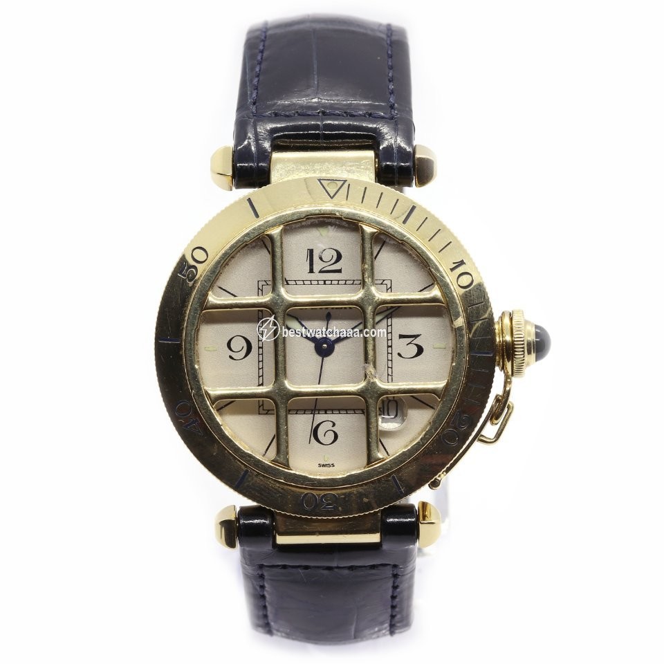 IMG_9085 Cartier Pasha Mens watch Unisex Automatic Yellow gold 1021 Replica 2
