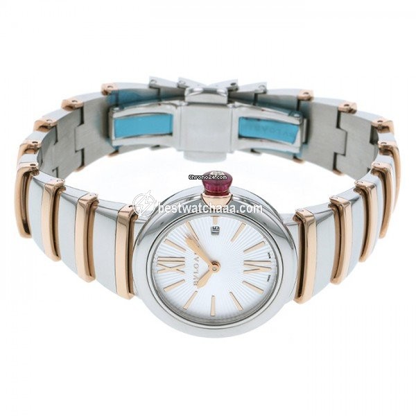 IMG_9085 Bulgari Lucea Quartz Gold Steel LU28C6SSPGD Replica 2