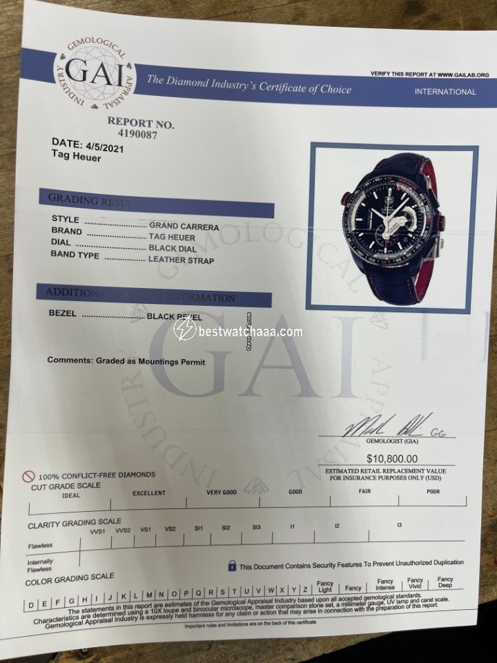 IMG_9085 TAG Heuer Grand Carrera Mens watch Unisex Automatic Titanium CAV5185.FC6237 Replica 2