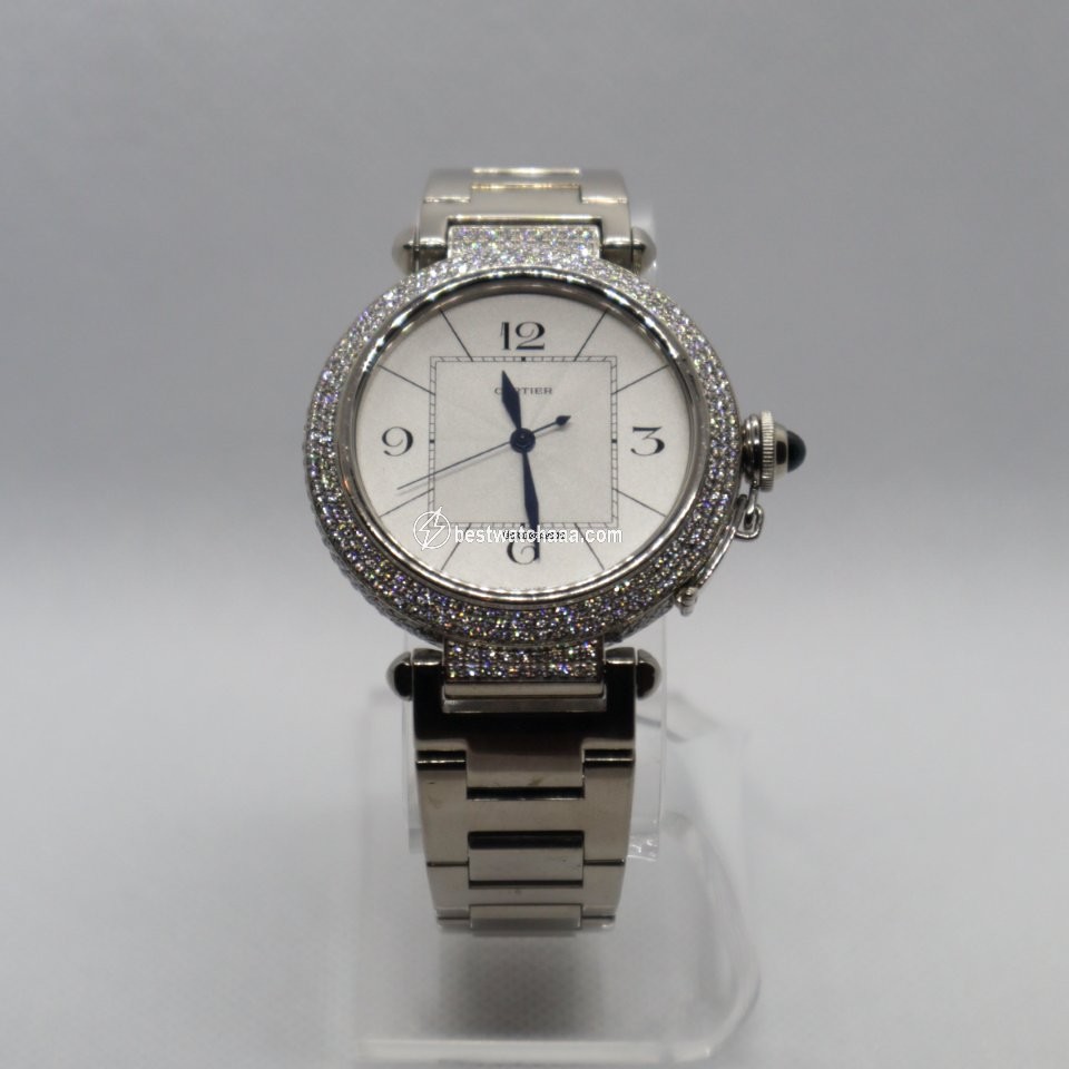 IMG_9085 Cartier Pasha Mens watch Unisex Automatic White gold WJ1202M9 Replica 2