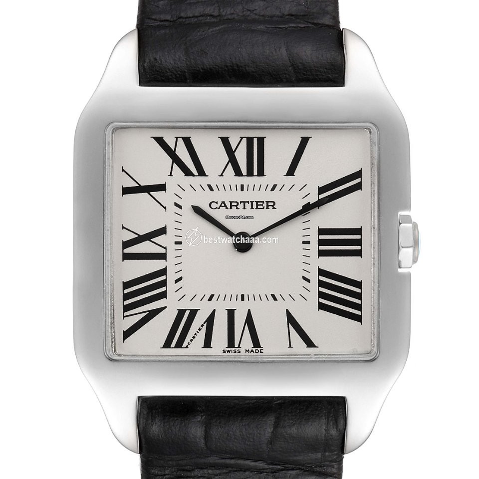 IMG_9085 Cartier Santos Dumont Mens watch Unisex Manual winding White gold W2007051 Replica 2