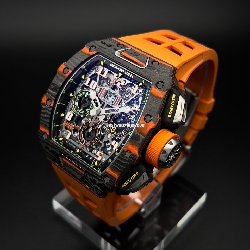 IMG_9085 Richard Mille RM 011 Mens watch Unisex Automatic Carbon RM 11-03 McLaren Replica 2