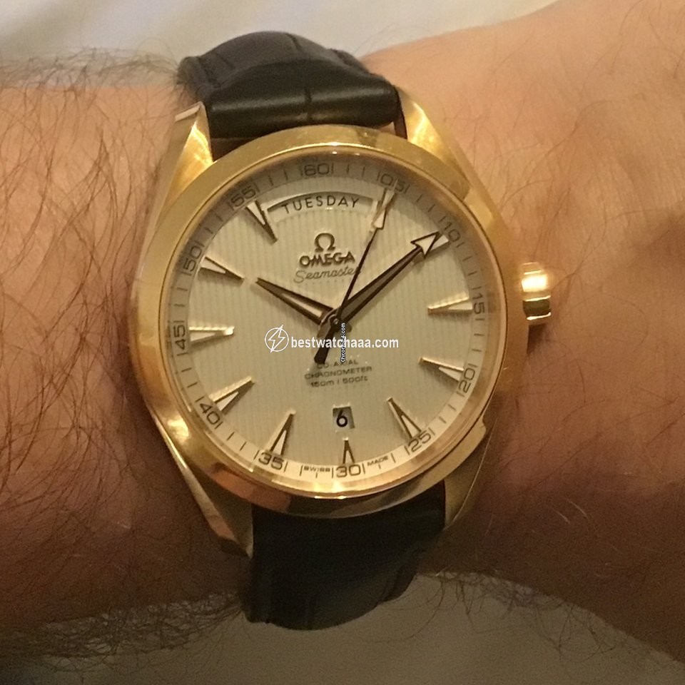 IMG_9085 Omega Seamaster Aqua Terra Mens watch Unisex Automatic Red gold 231.53.42.22.06.001 Replica 2