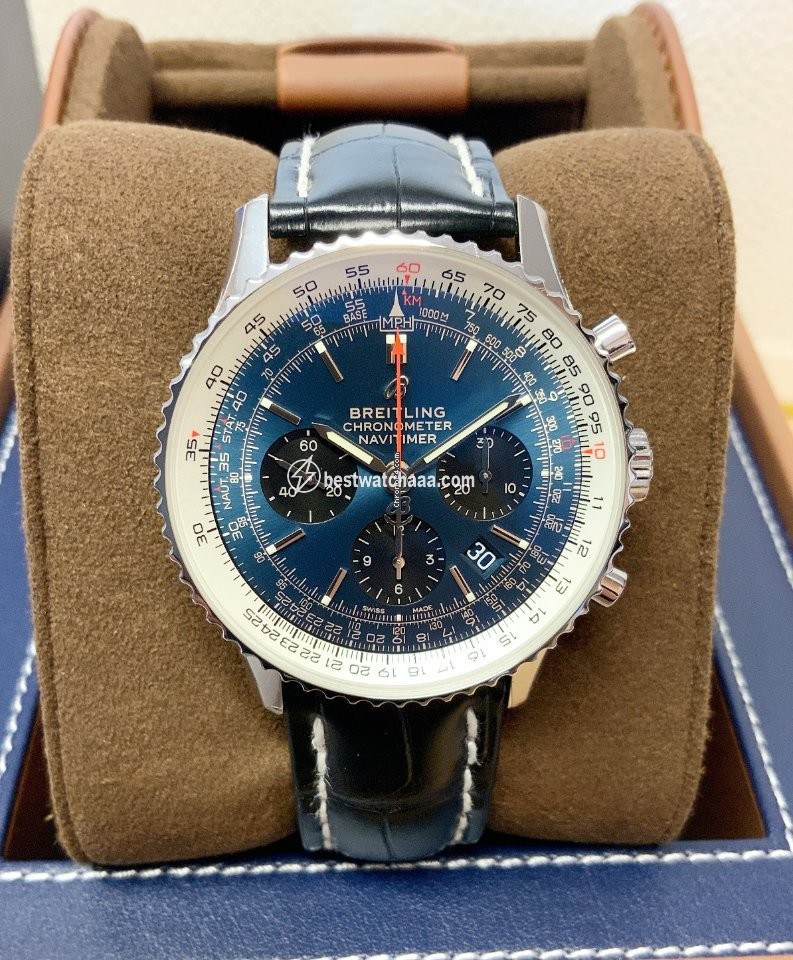 IMG_9085 Breitling Navitimer 1 B01 Chronograph 43 Mens watch Unisex Automatic Steel AB0121211C1P1 Replica 2