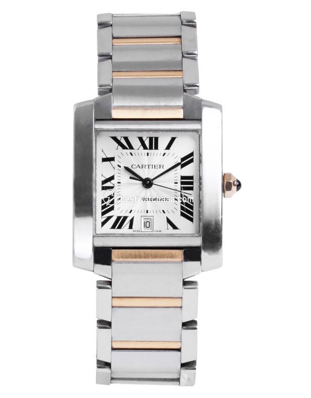 IMG_9085 Cartier Tank Francaise Mens watch Unisex Automatic Gold Steel W51005Q4 2302 Replica 2