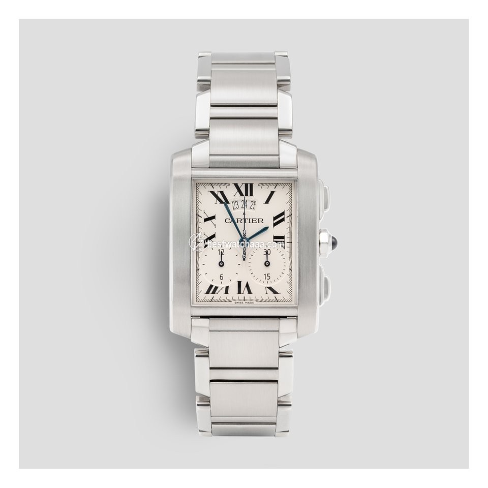IMG_9085 Cartier Tank Francaise Mens watch Unisex Quartz Steel 2653 Replica 2
