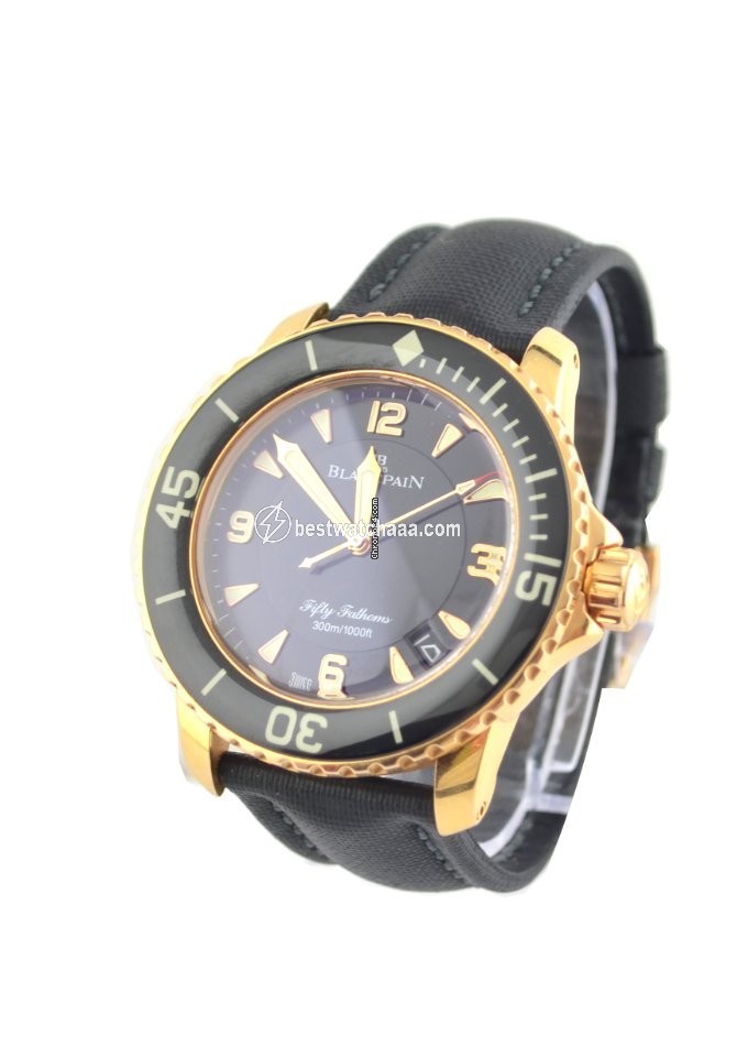 IMG_9085 Blancpain Fifty Fathoms Mens watch Unisex Automatic Rose gold 5015-3630-52 Replica 2