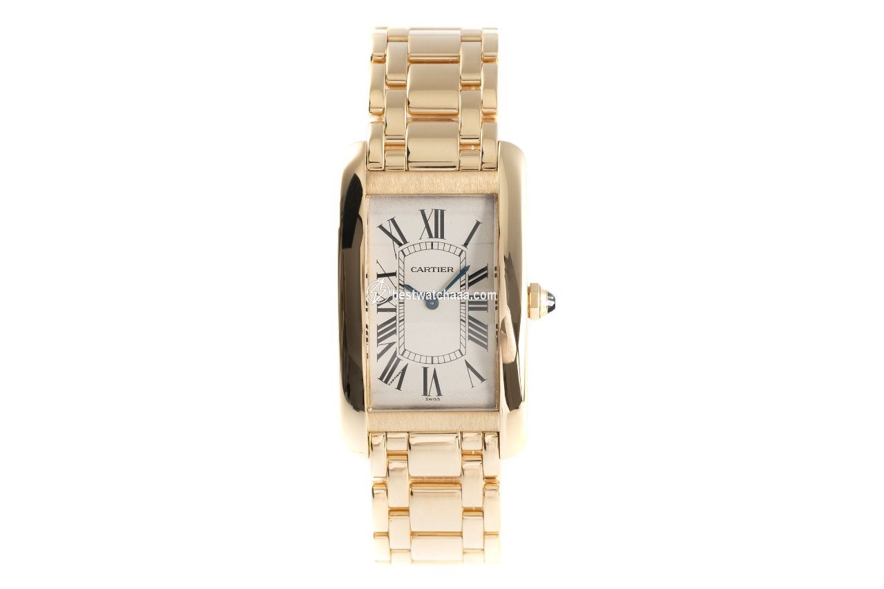 IMG_9085 Cartier Tank Americaine Mens watch Unisex Manual winding Yellow gold 1735 1 Replica 2