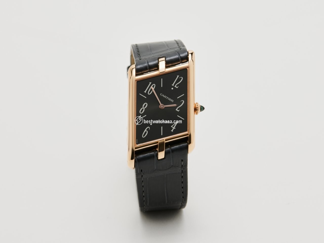 IMG_9085 Cartier Tank Mens watch Unisex Manual winding Rose gold WGTA0043 Replica 2