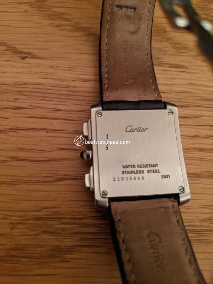IMG_9085 Cartier Tank Francaise Mens watch Unisex Quartz Steel 2531 (Newly Overhauled) Replica 2