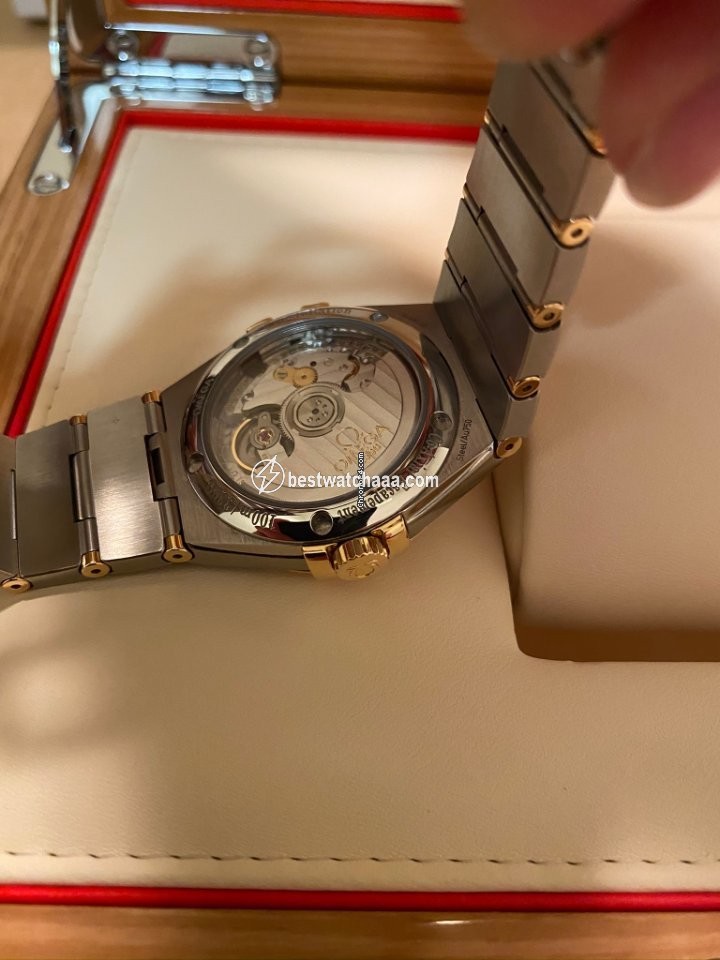 IMG_9085 Omega Constellation Ladies Womens watch Automatic Gold Steel 123.20.35.20.02.002 Replica 2