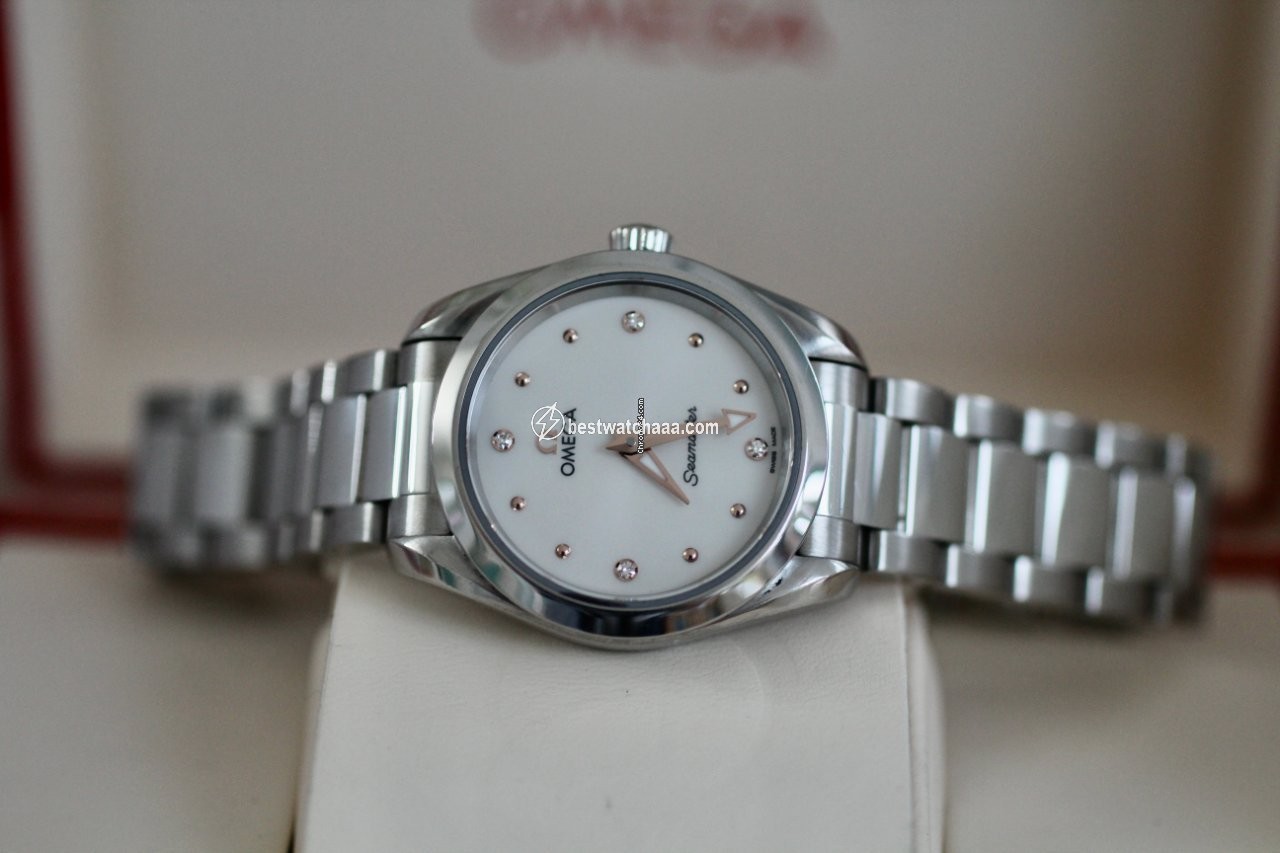 IMG_9085 Omega Seamaster Aqua Terra Womens watch Quartz Steel 220.10.28.60.54.001 Replica 2