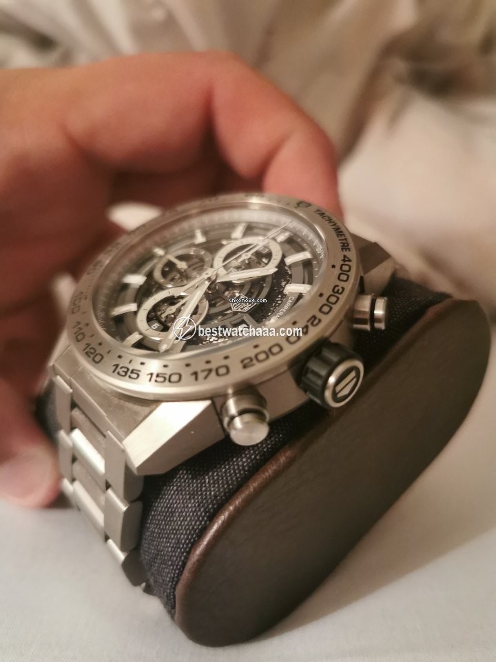 IMG_9085 TAG Heuer Carrera Calibre HEUER 01 Mens watch Unisex Automatic Titanium CAR2A8A.BF0707 Replica 2