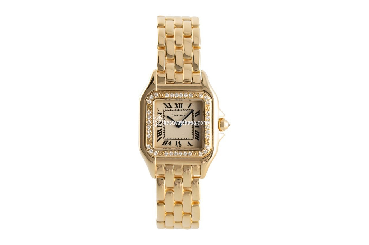 IMG_9085 Cartier Panthere Womens watch Quartz Yellow gold 12802 Replica 2