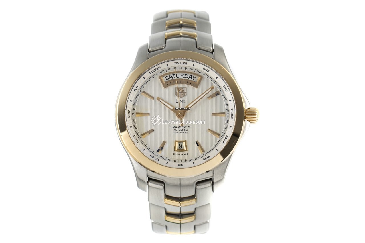 IMG_9085 TAG Heuer Link Calibre 5 Mens watch Unisex Automatic Gold Steel WJF2050 Replica 2