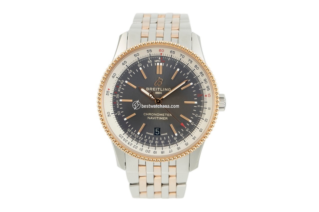 IMG_9085 Breitling Navitimer Mens watch Unisex Automatic Gold Steel U17326 Replica 2