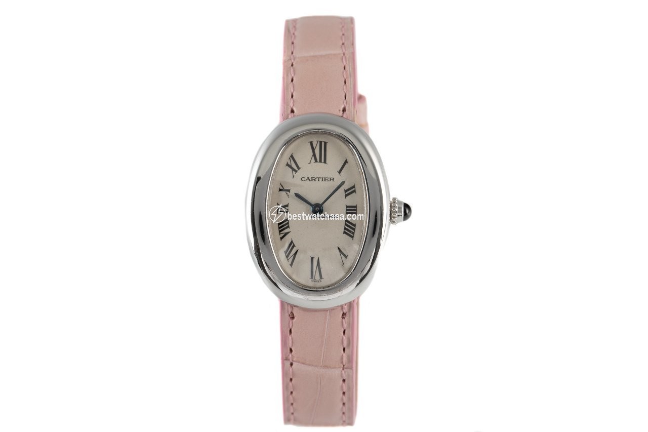 IMG_9085 Cartier Baignoire Womens watch Quartz White gold 1955 Replica 2