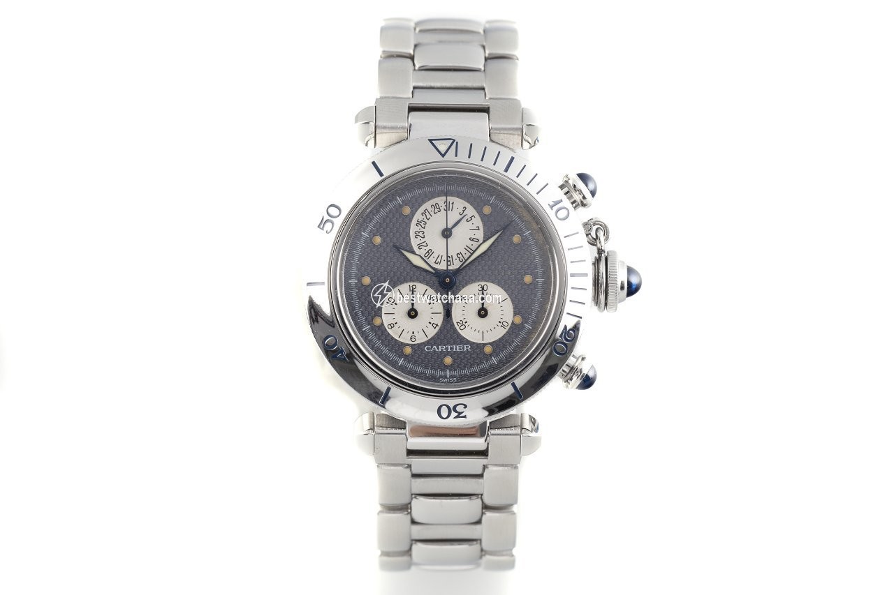 IMG_9085 Cartier Pasha Mens watch Unisex Quartz Steel 1352 Replica 2