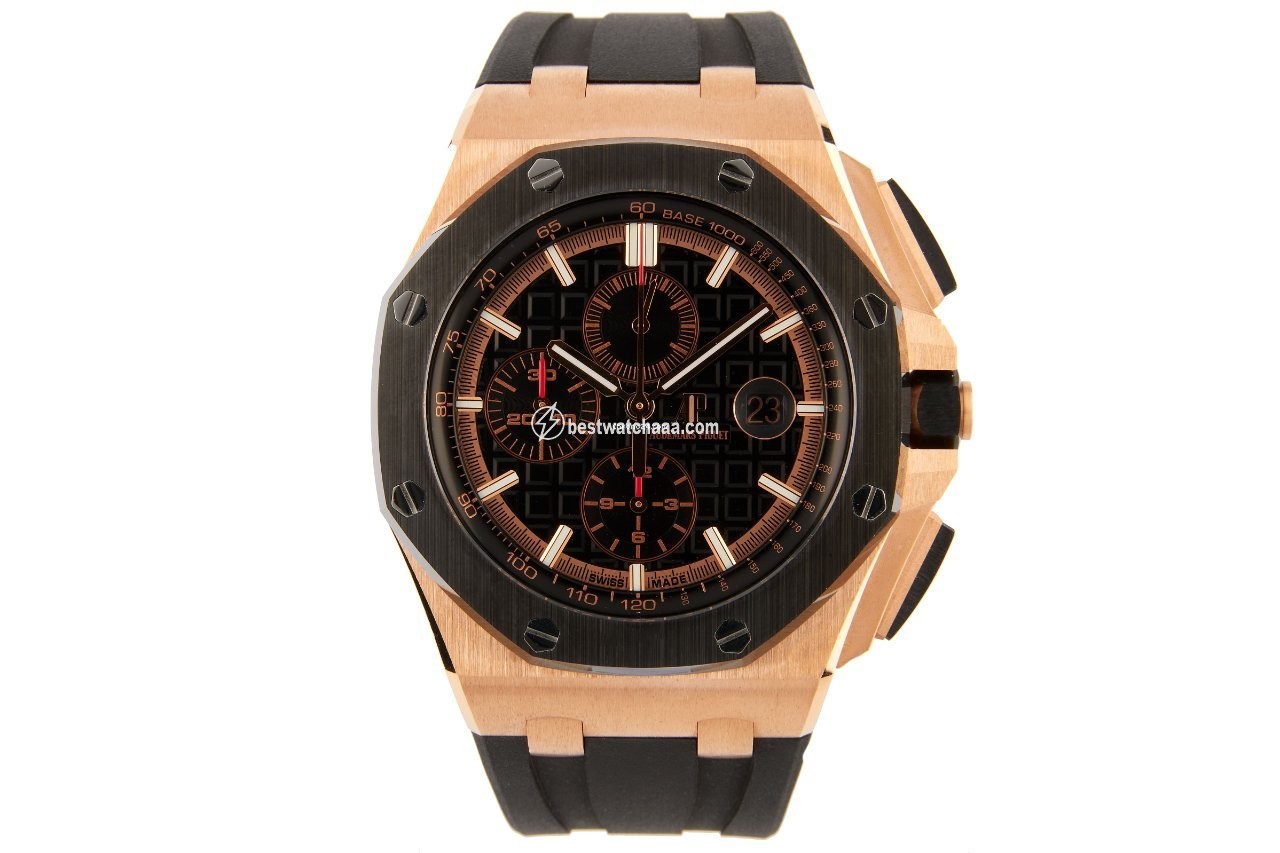 IMG_9085 Audemars Piguet Royal Oak Offshore Chronograph Mens watch Unisex Automatic Rose gold 26401RE.OO.A002CA.02 Replica 2