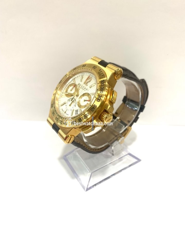 IMG_9085 Bulgari Diagono Mens watch Unisex Automatic Yellow gold DP42 Replica 2