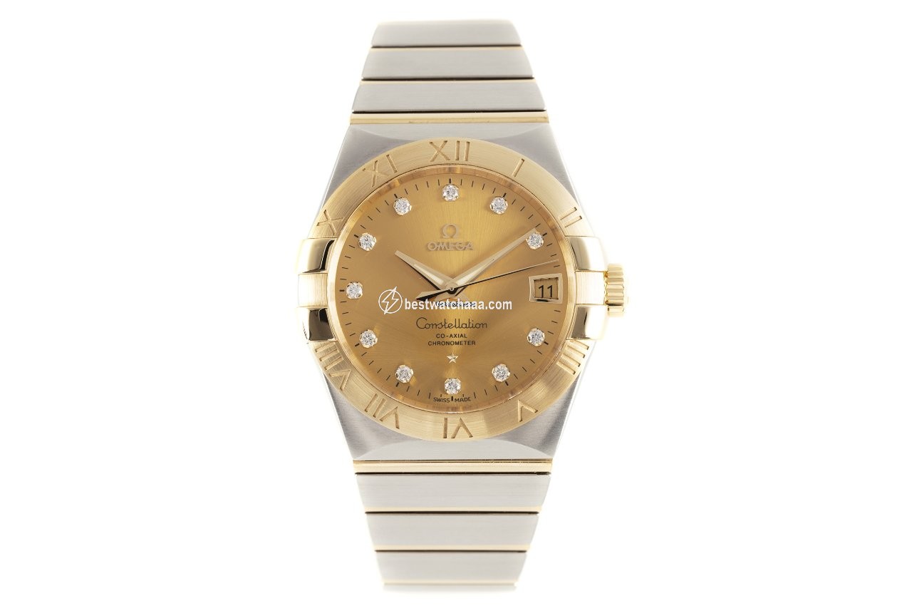 IMG_9085 Omega Constellation Men Mens watch Unisex Automatic Gold Steel 123.20.38.21.58.001 Replica 2