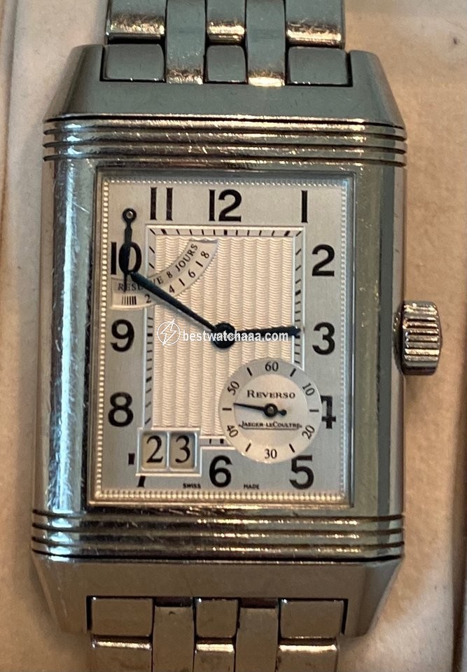 IMG_9085 Jaeger-LeCoultre Reverso Grande Date Mens watch Unisex Manual winding Steel Q3008120 Replica 2