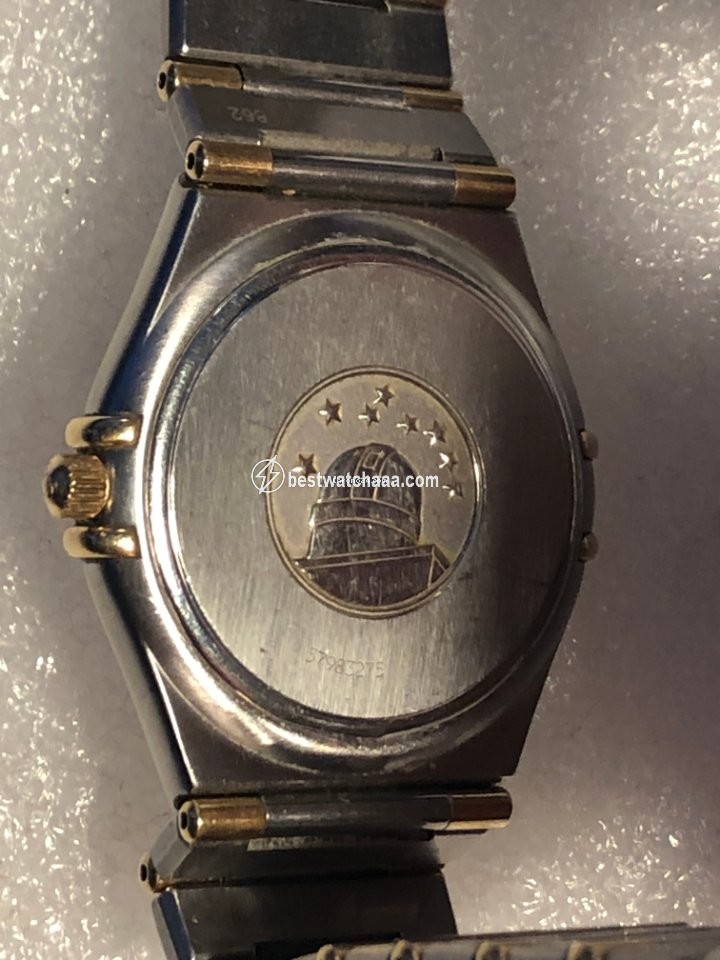 IMG_9085 Omega Constellation Mens watch Unisex Quartz Gold Steel 1212.10.00 Replica 2