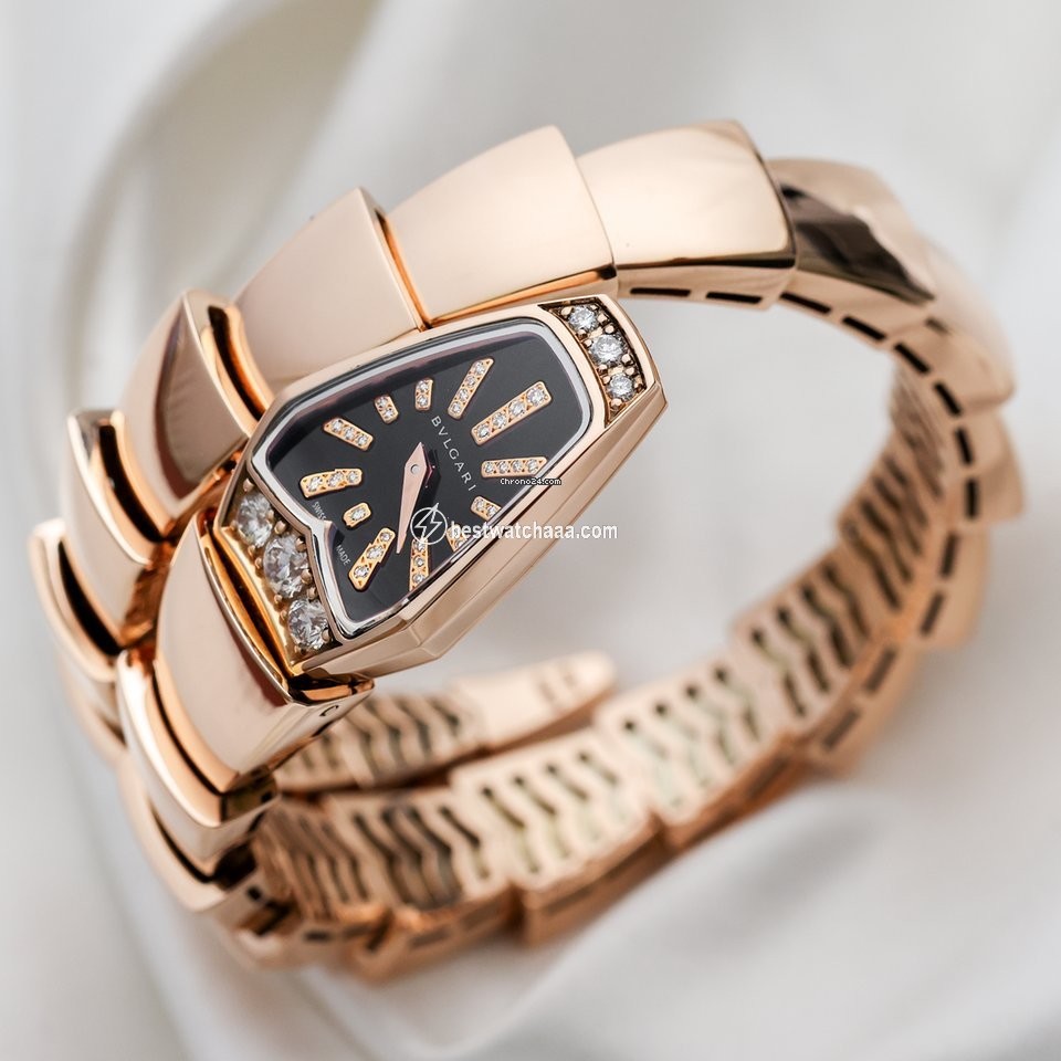 IMG_9085 Bulgari Serpenti Womens watch Quartz Rose gold SP P 26 G Replica 2