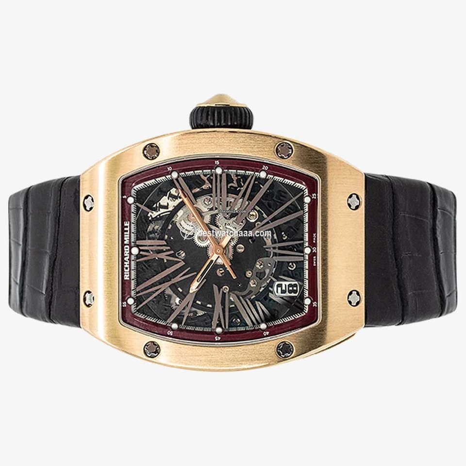 IMG_9085 Richard Mille Mens watch Unisex Automatic Rose gold RM023 Replica 2