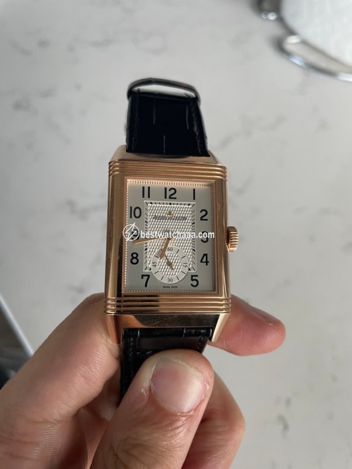 IMG_9085 Jaeger-LeCoultre Reverso Duoface Mens watch Unisex Manual winding Rose gold 3842520 Replica 2