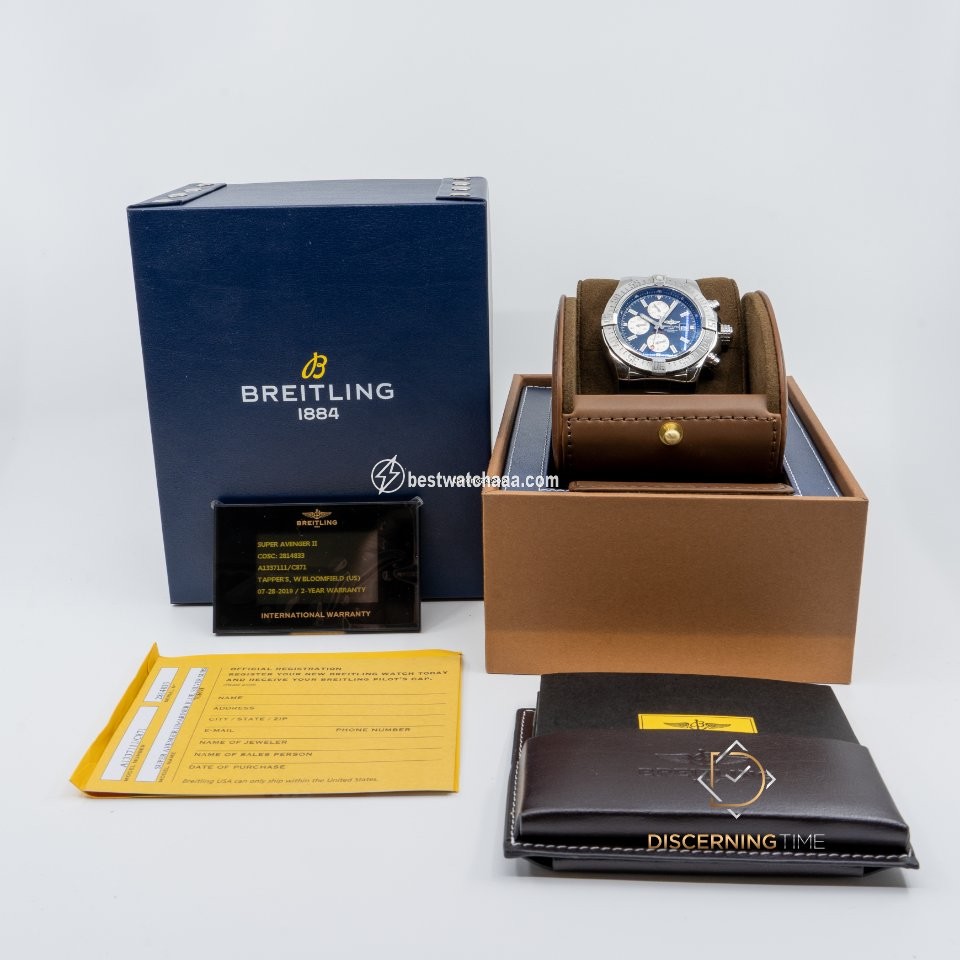 IMG_9085 Breitling Super Avenger II Mens watch Unisex Automatic Steel A1337111 BC29 168A Replica 2