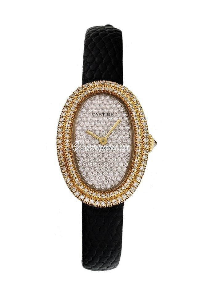IMG_9085 Cartier Baignoire Womens watch Manual winding Yellow gold 7743 Replica 2