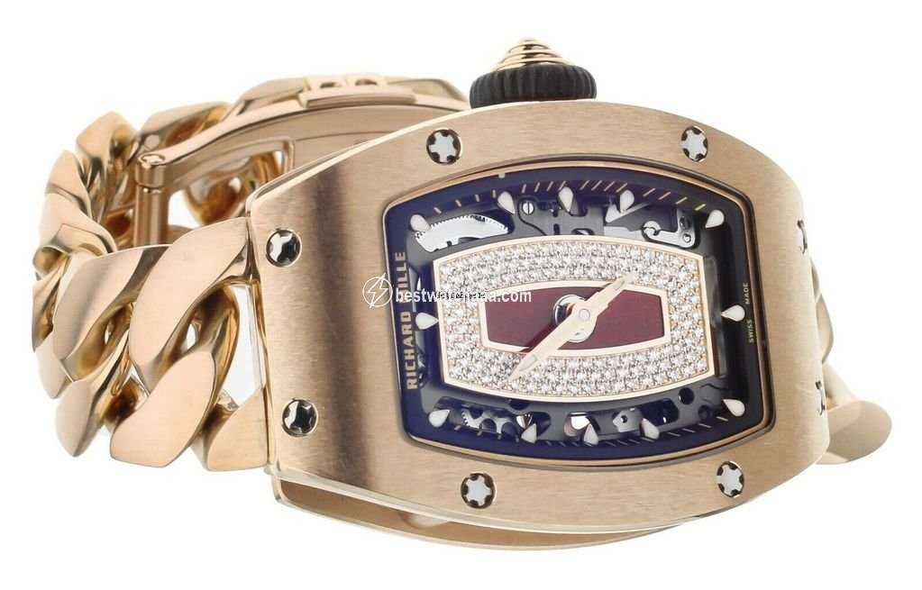 IMG_9085 Richard Mille RM 07 Womens watch Automatic Rose gold RM07-01 Replica 2