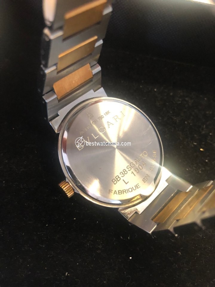 IMG_9085 Bulgari Bulgari Mens watch Unisex Automatic Gold Steel BB38SG Replica 2