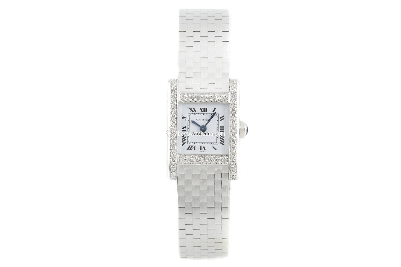 IMG_9085 Cartier Tank Womens watch Manual winding White gold 78093 Replica 2