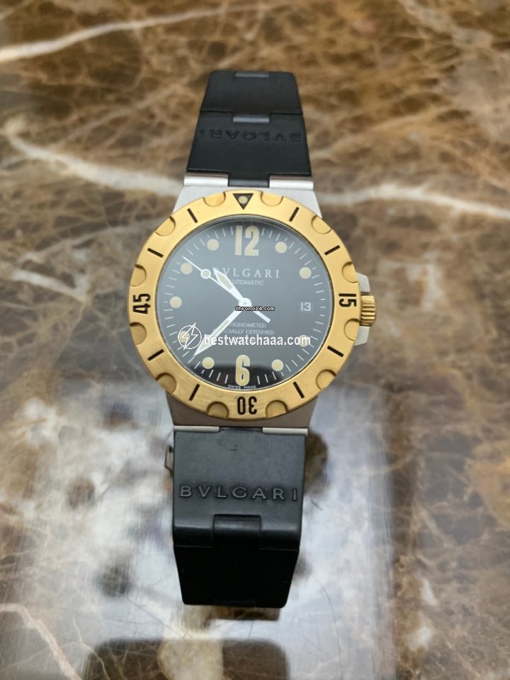 IMG_9085 Bulgari Diagono Mens watch Unisex Automatic Gold Steel SD38SG Replica 2