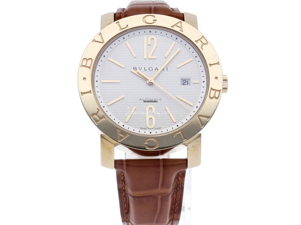 IMG_9085 Bulgari Bulgari Mens watch Unisex Automatic Yellow gold BB42WGLD N Replica 2