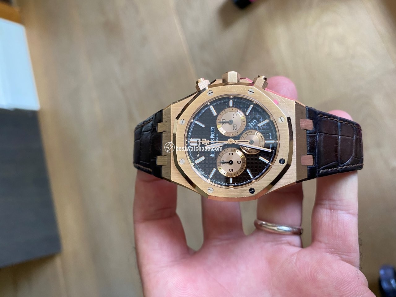 IMG_9085 Audemars Piguet Royal Oak Chronograph Mens watch Unisex Automatic Rose gold 263310R.00D821CR.01 Replica 2