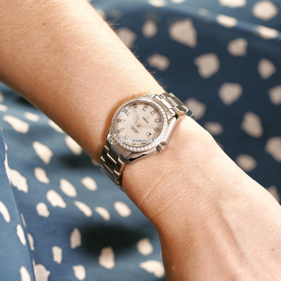 IMG_9085 Omega Seamaster Aqua Terra Womens watch Quartz Steel 231.15.30.61.55.001 Replica 2