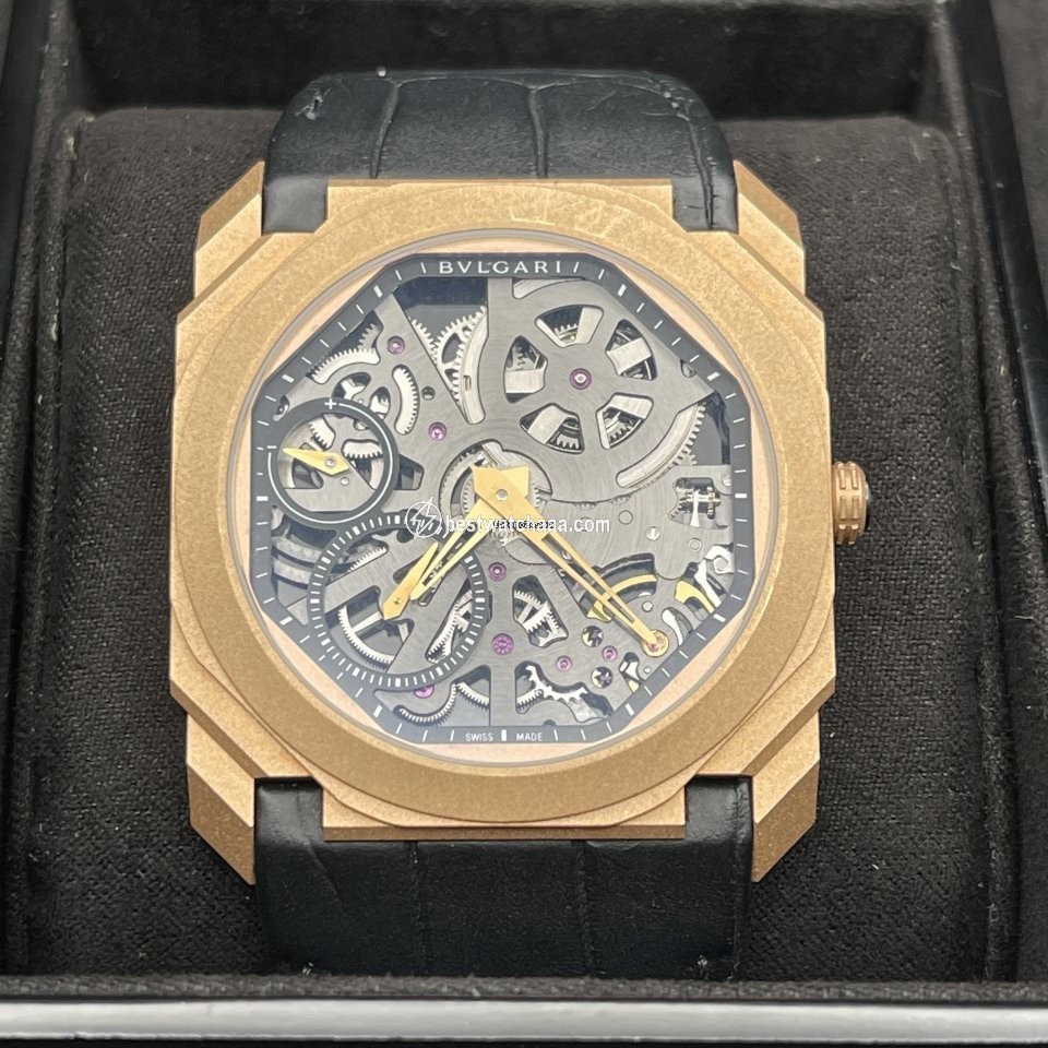 IMG_9085 Bulgari Octo Mens watch Unisex Manual winding Rose gold 102946 Replica 2
