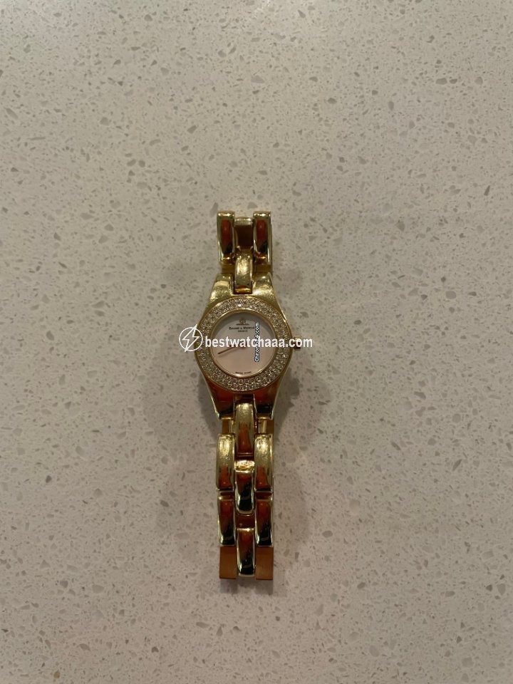 IMG_9085 Baume & Mercier Linea Womens watch Quartz Yellow gold MV045153 Replica 2