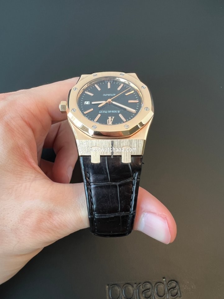IMG_9085 Audemars Piguet Royal Oak Selfwinding Mens watch Unisex Automatic Rose gold 15300OR.OO.D002CR.01 Replica 2
