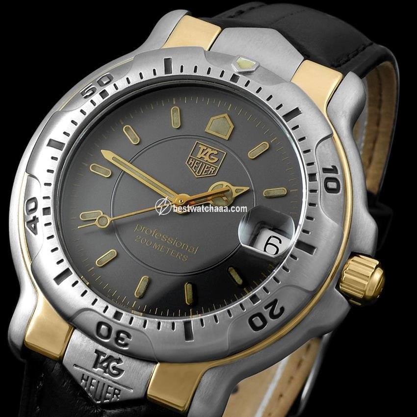 IMG_9085 TAG Heuer 6000 Mens watch Unisex Quartz Gold Steel 8424 Replica 2