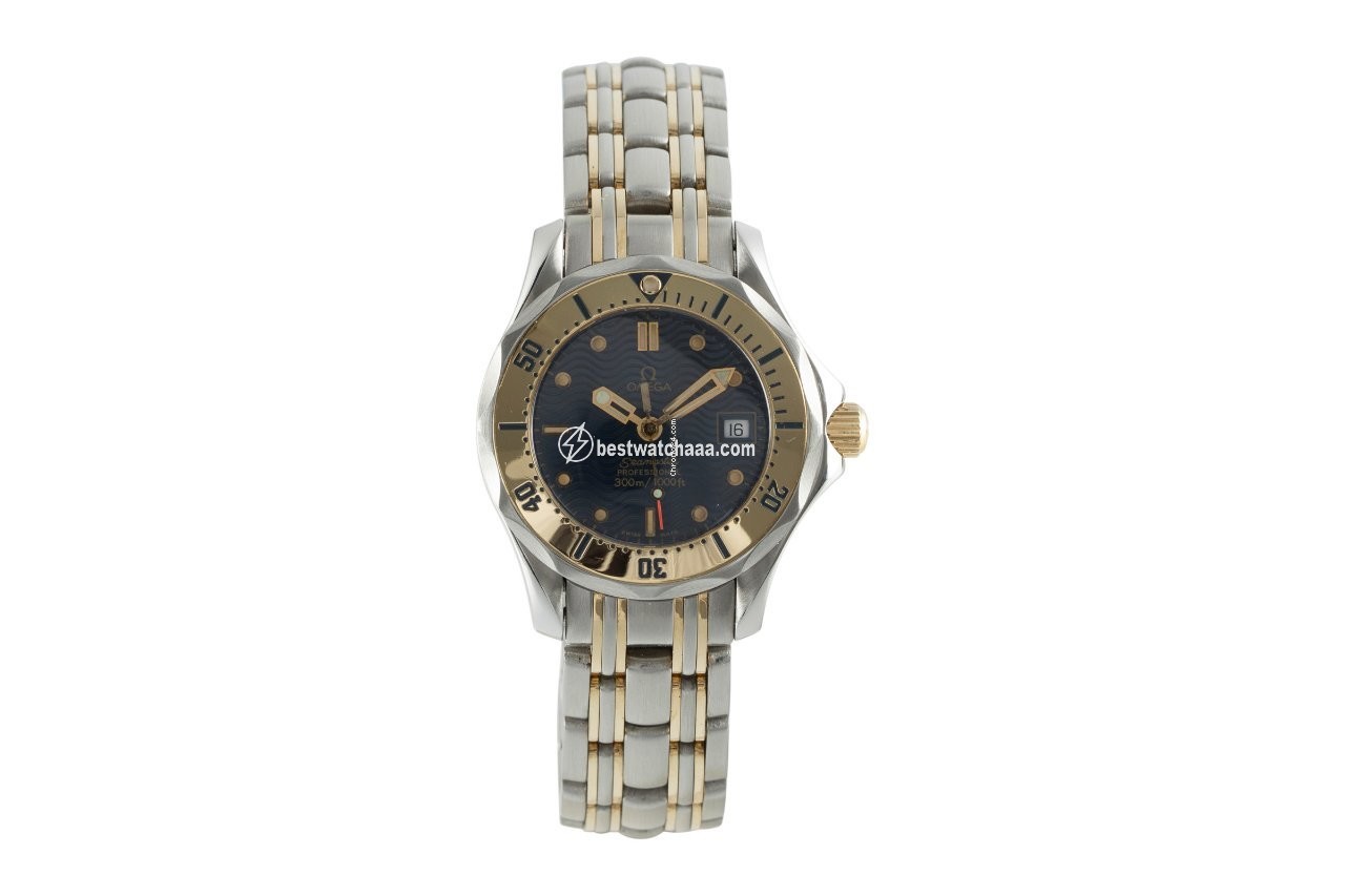 IMG_9085 Omega Seamaster Womens watch Quartz Gold Steel 596.1503 Replica 2