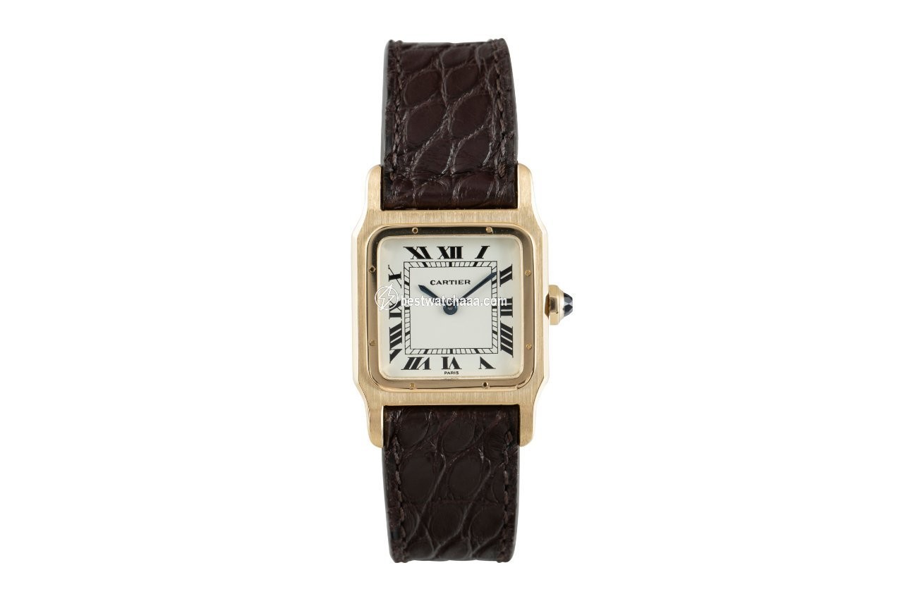 IMG_9085 Cartier Santos Dumont Womens watch Manual winding Yellow gold 15751 Replica 2