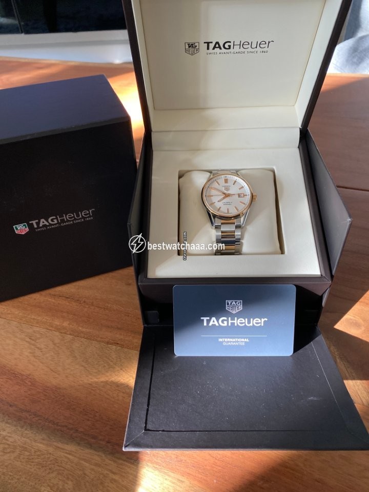 IMG_9085 TAG Heuer Carrera Calibre 5 Mens watch Unisex Automatic Gold Steel war215d.bd0784 Replica 2