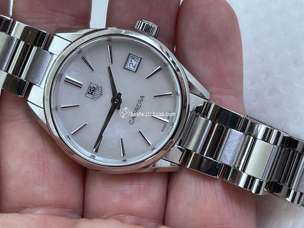 IMG_9085 TAG Heuer Carrera Lady Womens watch Quartz Steel TAG Heuer Carrera Quartz White Mother of Pearl Dial Steel Womens Watch WAR1311.BA0778 Replica 2