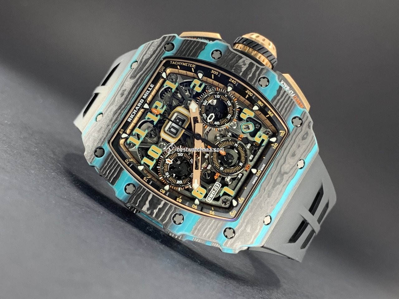 IMG_9085 Richard Mille RM 011 Automatic Carbon RM11-03 CA FQ Replica 2